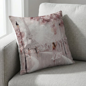 Blushed Parisian Dreams Cushion Cushion Clock Canvas