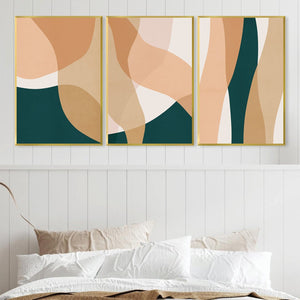 Boho Abstrato Canvas Art Clock Canvas