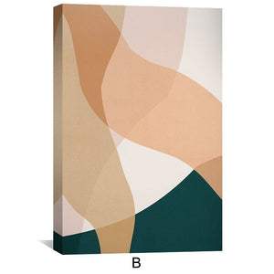 Boho Abstrato Canvas Art Clock Canvas