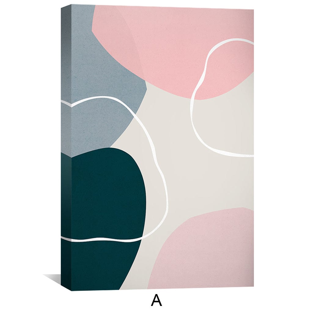 Boho Abstrato Shades Canvas Art Clock Canvas