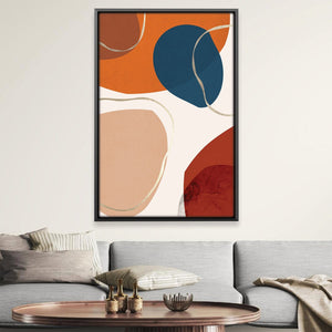 Boho Abstrato Stones Canvas Art Clock Canvas