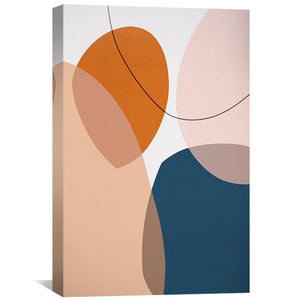 Boho Abstrato Stones II Canvas Art Clock Canvas