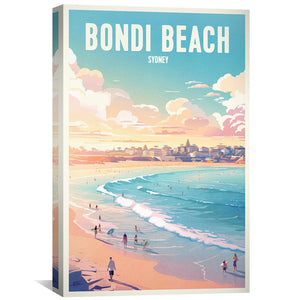 Bondi Beach Canvas Art Clock Canvas