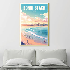 Bondi Beach Canvas Art Clock Canvas