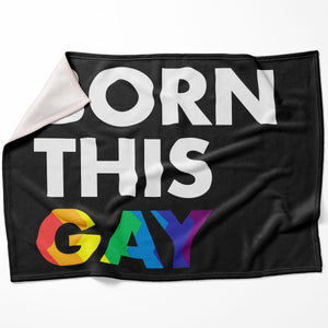 Born this Gay Blanket Blanket 75 x 100cm Clock Canvas