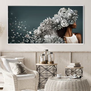 Botanic Belle Canvas Art Clock Canvas