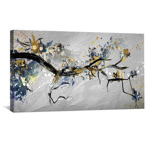 Branched in the Grey Canvas Art Clock Canvas