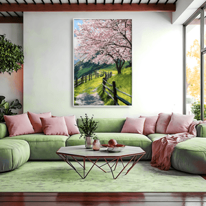 Breeze Through Bloomfields Canvas Art Clock Canvas