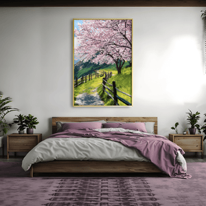 Breeze Through Bloomfields Canvas Art Clock Canvas