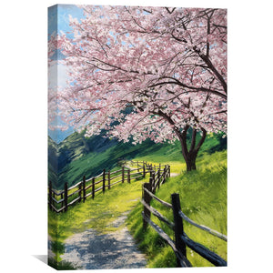 Breeze Through Bloomfields Canvas Art Clock Canvas