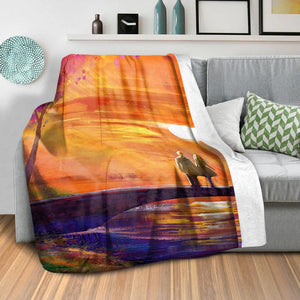 Bridge Light and Love Blanket Blanket Clock Canvas