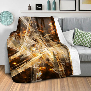 Bronze Tone Divide Blanket Blanket Clock Canvas