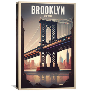 Brooklyn Canvas Art Clock Canvas