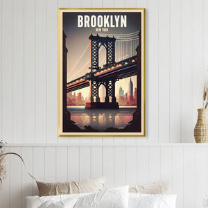 Brooklyn Canvas Art Clock Canvas