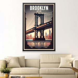 Brooklyn Canvas Art Clock Canvas