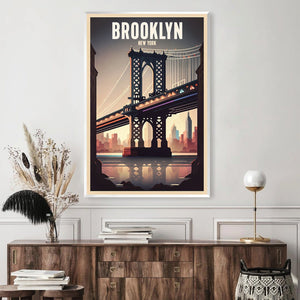 Brooklyn Canvas Art Clock Canvas