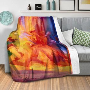 Brushed Collage Blanket Blanket Clock Canvas