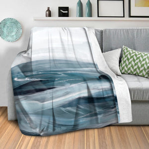 Brushed Ocean C Blanket Blanket Clock Canvas