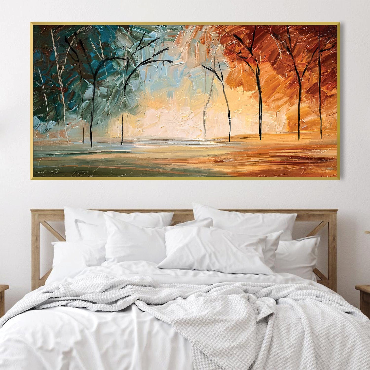 Brushed Spectrum Canvas Art Clock Canvas