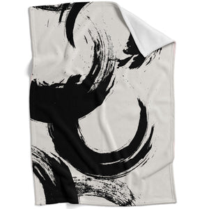 Brushed Waves Blanket Blanket Clock Canvas