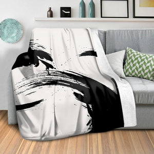 Brushed Waves Blanket Blanket Clock Canvas