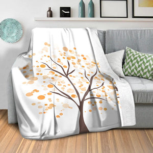 Bubble Trees A Blanket Blanket Clock Canvas