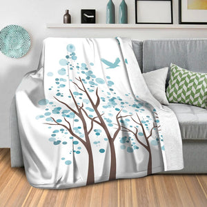 Bubble Trees B Blanket Blanket Clock Canvas