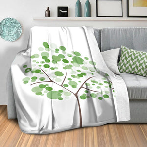 Bubble Trees C Blanket Blanket Clock Canvas
