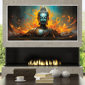 Budhha Splash Canvas Art Clock Canvas