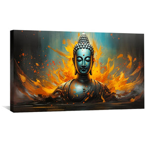 Budhha Splash Canvas Art Clock Canvas