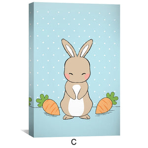 Bunny Tales Canvas Art C / 12 x 18in / Canvas Clock Canvas