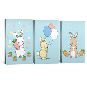 Bunny Tales Canvas Art Clock Canvas