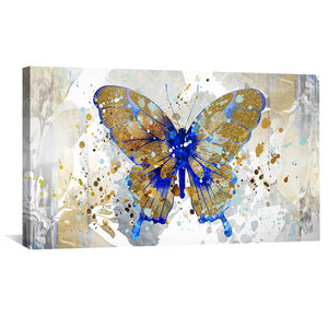 Butterfly Abstract Canvas Art Clock Canvas