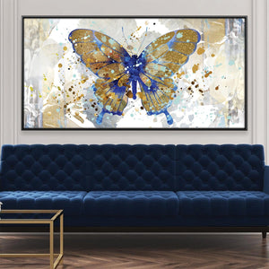 Butterfly Abstract Canvas Art Clock Canvas