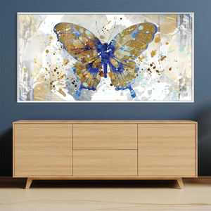 Butterfly Abstract Canvas Art Clock Canvas