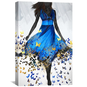 Butterfly Dress Canvas Art Clock Canvas