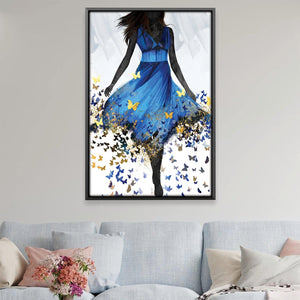 Butterfly Dress Canvas Art Clock Canvas