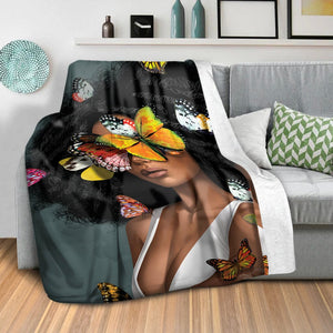 Butterfly Elegance A Blanket Blanket Clock Canvas