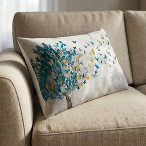 Butterfly Leaves Cushion Cushion 13 x 19in Clock Canvas