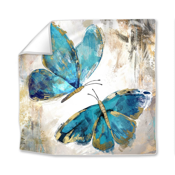 Butterfly Love Easy Build Frame Art Fabric Print Only / 24 x 24in Clock Canvas