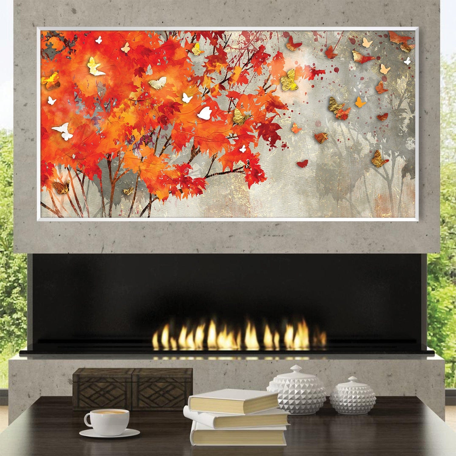Butterfly Wisp Canvas Art Clock Canvas