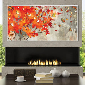 Butterfly Wisp Canvas Art Clock Canvas