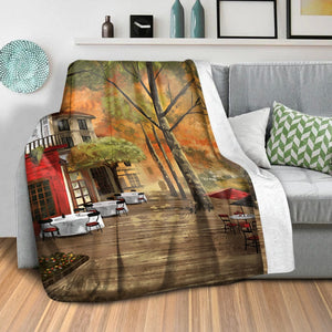 Cafe de la Tour Eiffel Blanket Blanket Clock Canvas