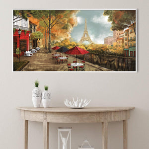 Cafe de la Tour Eiffel Canvas Art Clock Canvas