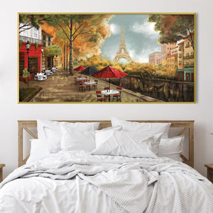 Cafe de la Tour Eiffel Canvas Art Clock Canvas