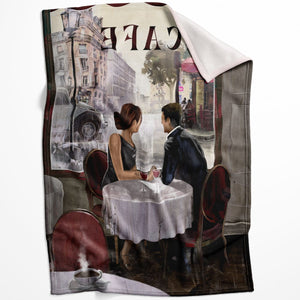 Cafe Love Blanket Blanket 75 x 100cm Clock Canvas