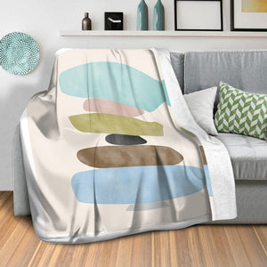 Cairn Blanket Blanket Clock Canvas
