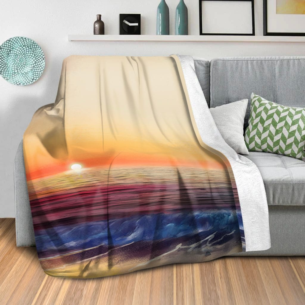 Calm Shores Blanket Blanket Clock Canvas