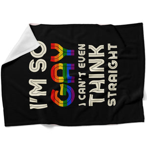 Can't Think Straight Blanket Blanket 75 x 100cm Clock Canvas