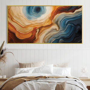 Canyon Abstract Canvas Art Clock Canvas